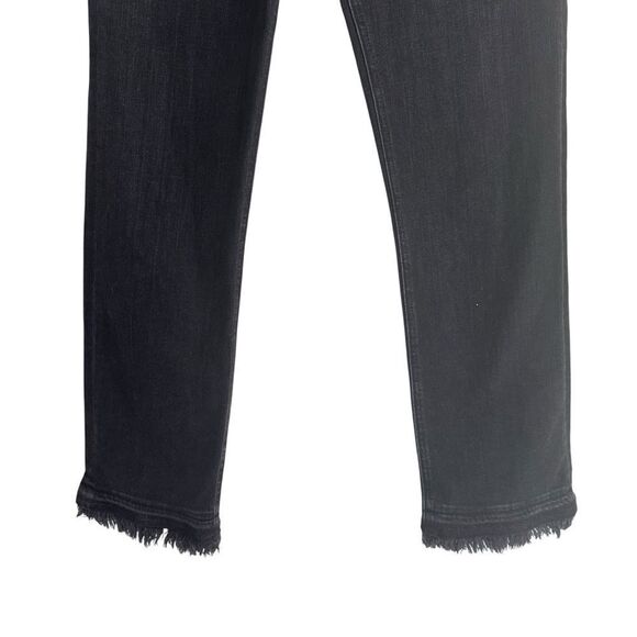 Rag and Bone Hana Mini Flare Cropped Frayed Hem Jeans Black Croyden in Size 28 - Picture 5 of 7